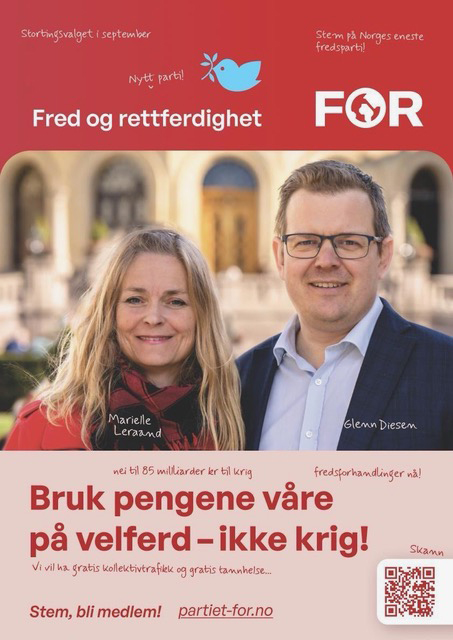 Marielle Leraand, Vorsitzende der FOR und Glenn Diesen