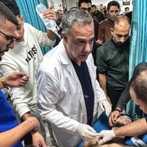 Dr. Hussam Abu Safiya, Direktor des Kamal-Adwan-Krankenhauses im Norden des Gazastreifens